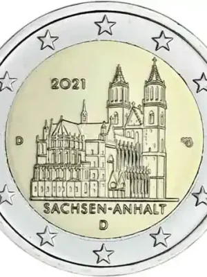 Sehr gefragt | Deutschland 2 Euro 2021 – Magdeburger Dom – Münzzeichen D