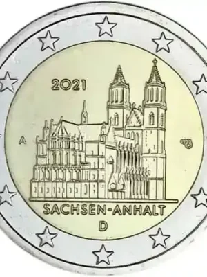 Bestpreis - Deutschland 2 Euro 2021 – Magdeburger Dom – Münzzeichen A