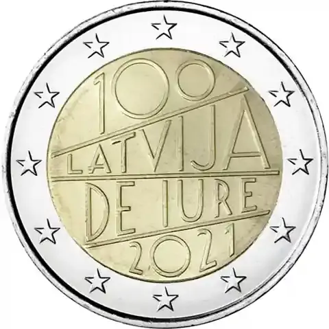 Knallerpreis - Lettland 2 Euro 2021 bfr. De Jure – Anerkennung der Unabhängigkeit