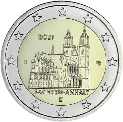 Deutschland 2 Euro 2021 – Magdeburger Dom – Münzzeichen G | Heute bestellen