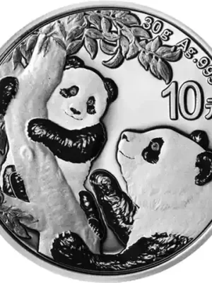 Expressversand - 30 Gramm Silber 2021 China Panda