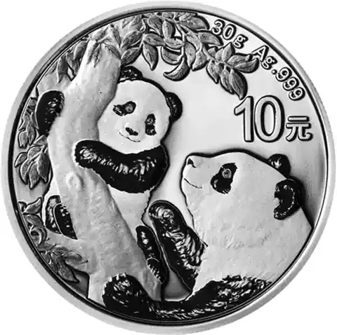 Expressversand - 30 Gramm Silber 2021 China Panda