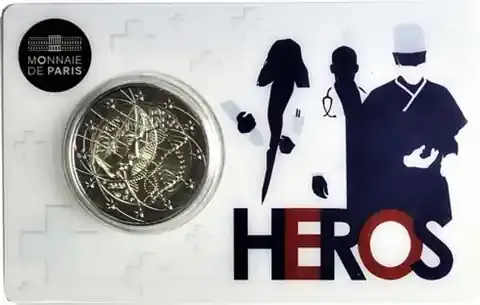 Bestpreis | Frankreich 2 Euro 2020 CoinCard 2 – Medizinsche Forschung – Helden