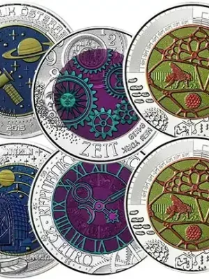 Sparangebot - Österreich 3 x 25 Euro 2015-2017 Kosmologie – Zeit – Mikrokosmos