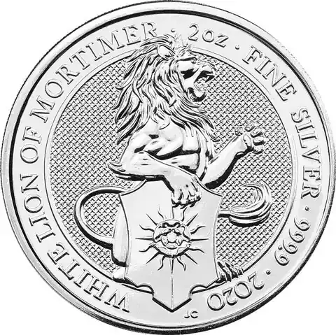 Einfach bestellen - 2 Unzen Silber 2020 – Queens Beasts – Lion of Mortimer