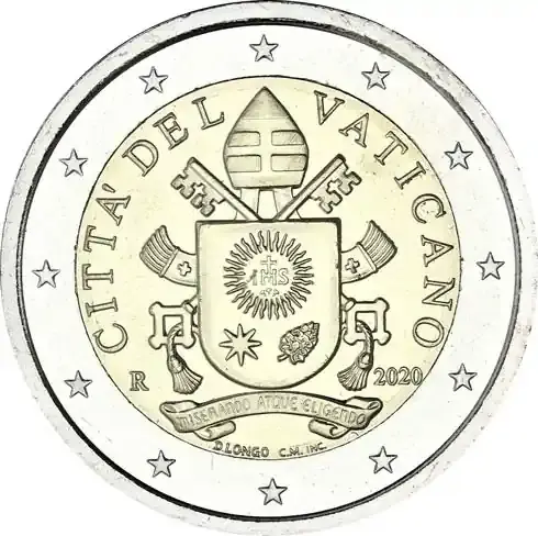 Vatikan 2 Euro 2020 Papstwappen von Papst Franziskus - Versandbereit