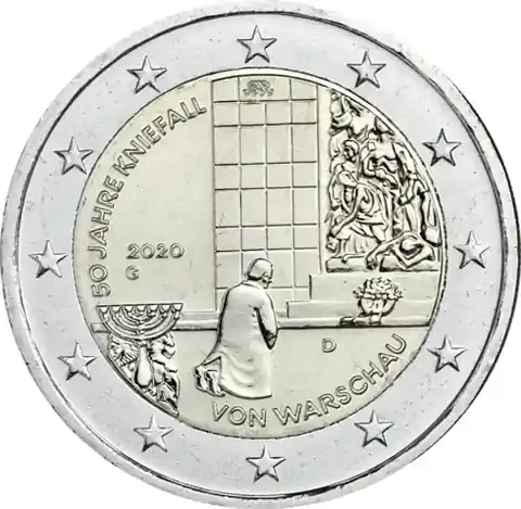 Deutschland 2 Euro 2020 Kniefall von Warschau – Münzzeichen G - Extra-Rabatt