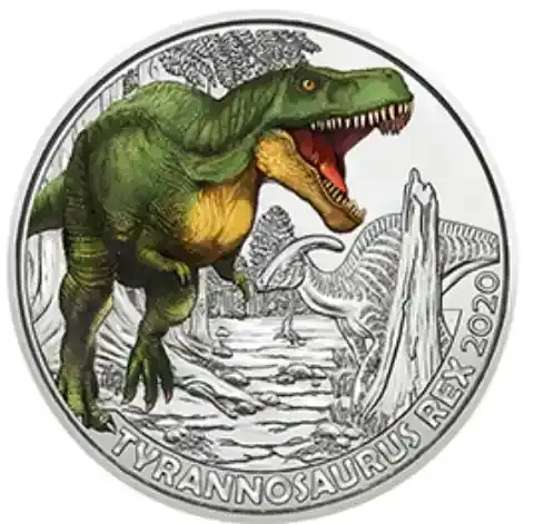 Österreich 3 Euro 2020 Super Saurier – Tyrannosaurus (T-Rex) - Werkspreis