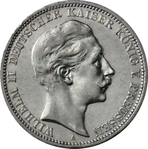 Preußen 3 Mark Silber 1910 – Deutscher Kaiser und König Wilhelm II - Preishit