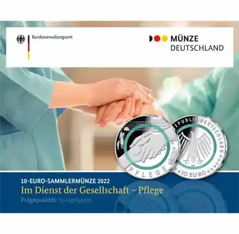 Online bestellen | Deutschland 10 Euro 2022 PP Pflege mit Polymerring Mzz F