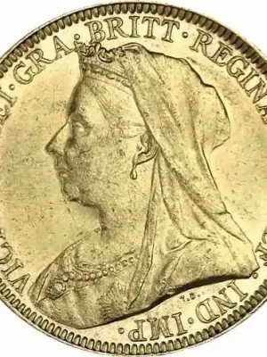 Gold Sovereign Victoria mit Witwenschleier - Preisvorteil