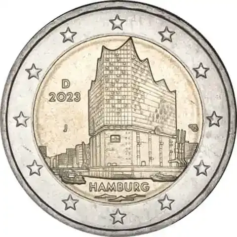 Neu verfügbar - Deutschland 2 Euro 2023 Hamburger Elbphilharmonie – Münzzeichen J