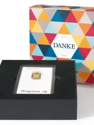 Moderne Geschenkschachtel für einen Goldbarren in Blisterverpackung | Extra sparen