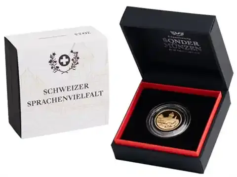 Sonderaktion - Schweiz 25 Franken Gold 2023 Schweizer Sprachenvielfalt
