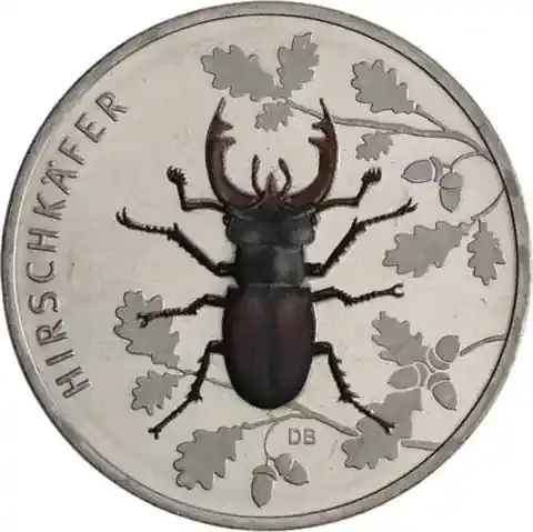 Deutschland 5 Euro 2024 Hirschkäfer- Wunderwelt der Insekten - Neue Ware