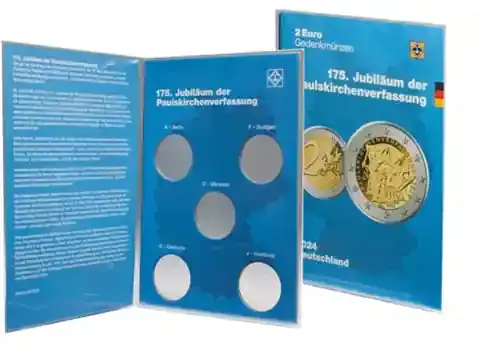 Münzkarte für 5 x 2 Euro Paulskirchenverfassung - Expresslieferung