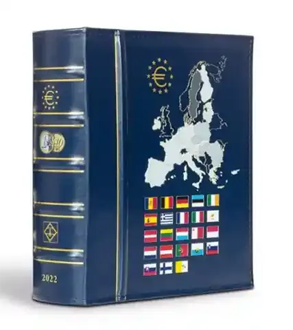 Aktion - Münzalbum Vista, Euro-Jahrgang 2024, inkl. Schutzkassette, blau – 371028