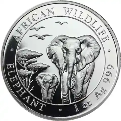 1 Unze Silber 2015 Somalia Elefant | Einfache Rückgabe