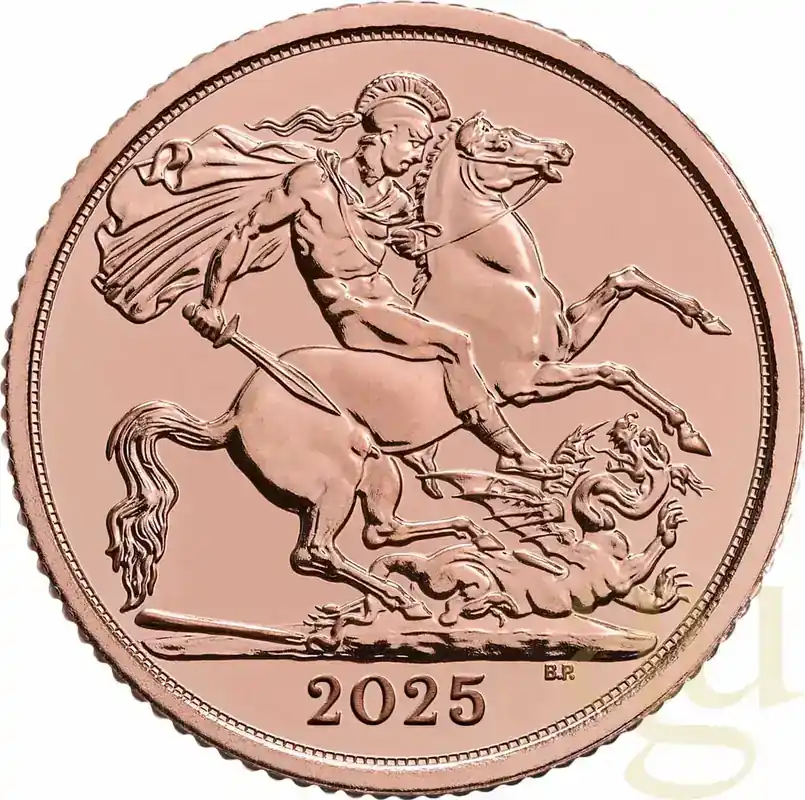 1/2 Pfund Goldmünze Sovereign King Charles 2025 - Versand noch heute