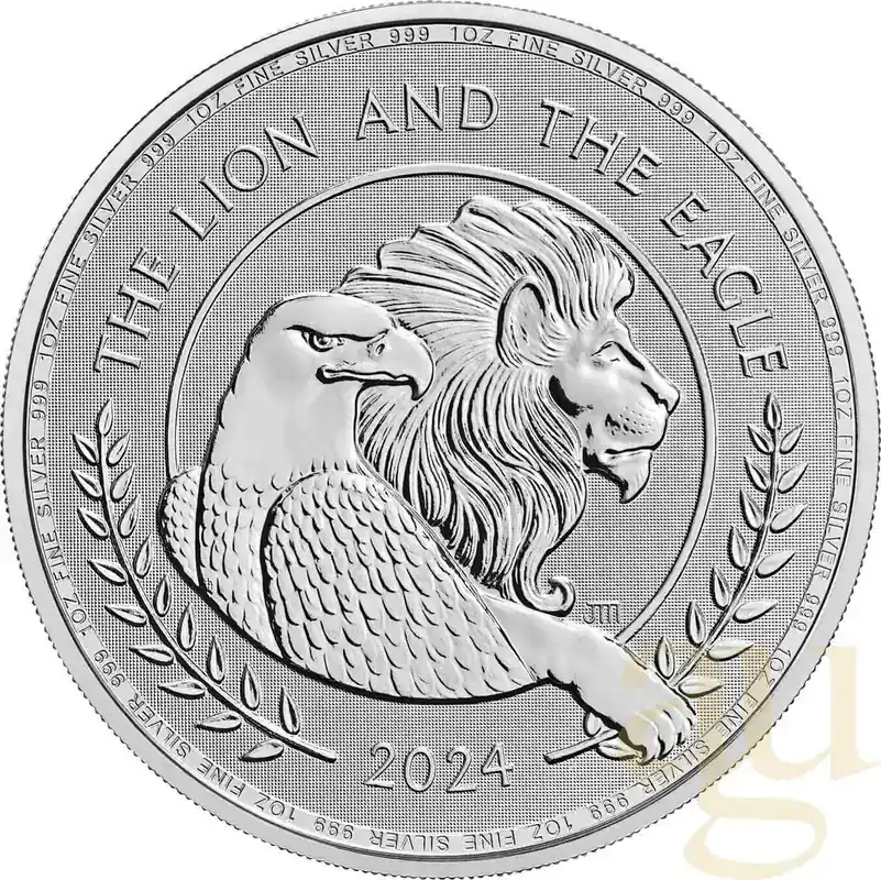 Bestellbar | 1 Unze Silbermünze British Lion und American Eagle 2024