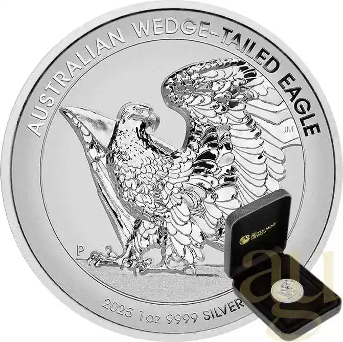 Letzte Chance | 1 Unze Silbermünze Australien Wedge Tailed Eagle 2025 Ultra High Relief – polierte Platte