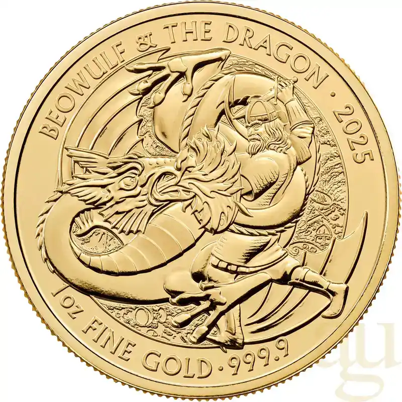 Sofort bestellen - 1 Unze Goldmünze Myths and Legends – Beowulf and Dragon 2025