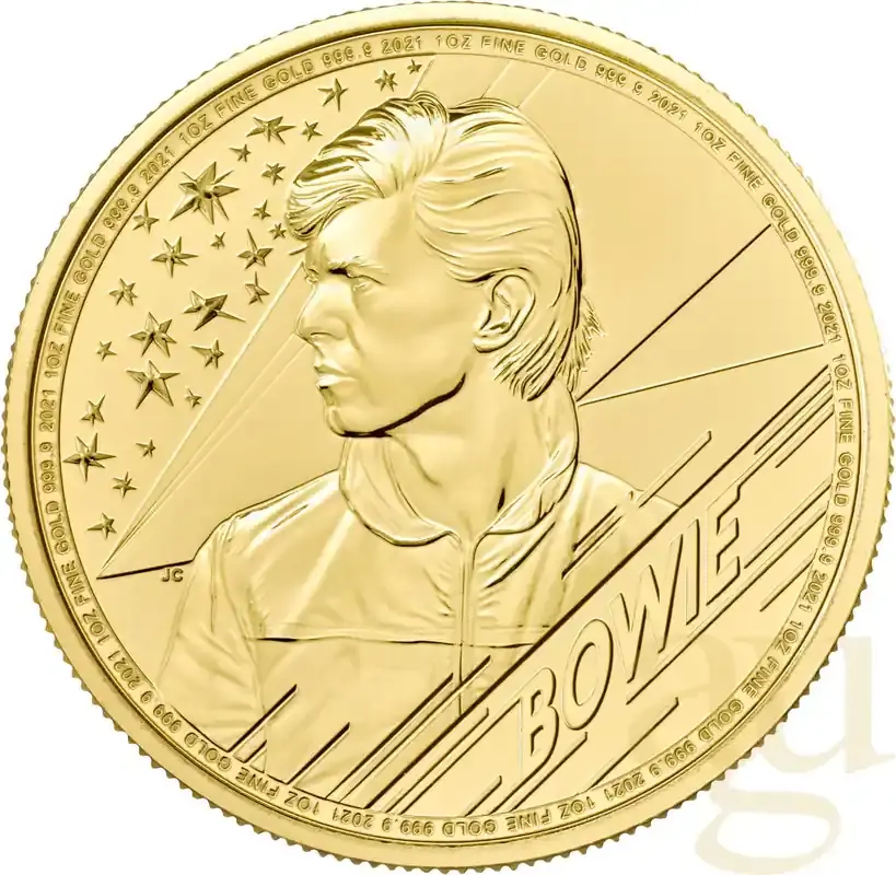 Sonderangebot - 1 Unze Goldmünze Music Legends – David Bowie 2021