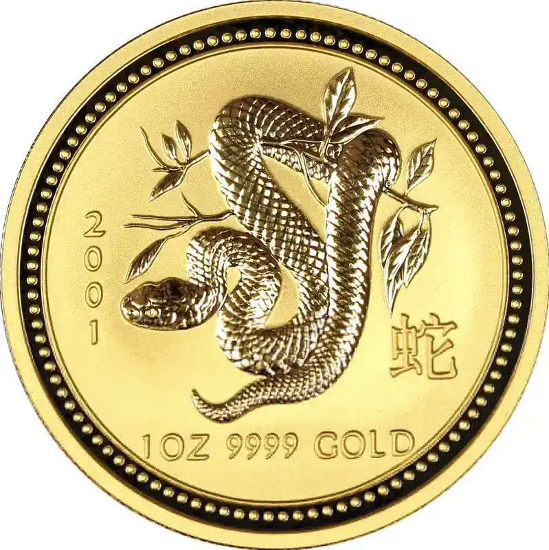 1/10 Unze Goldmünze Australien Lunar I Schlange 2001 - Aktionspreis