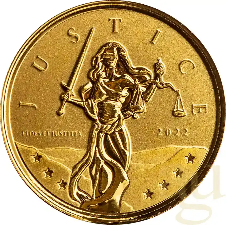 Beliebt | 1/10 Unze Goldmünze Gibraltar Lady Justice 2022