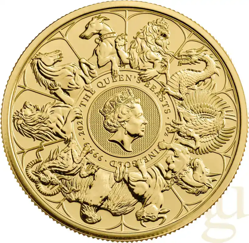 1 Unze Goldmünze Queens Beasts Collection – Completer Coin 2021 - Preisnachlass