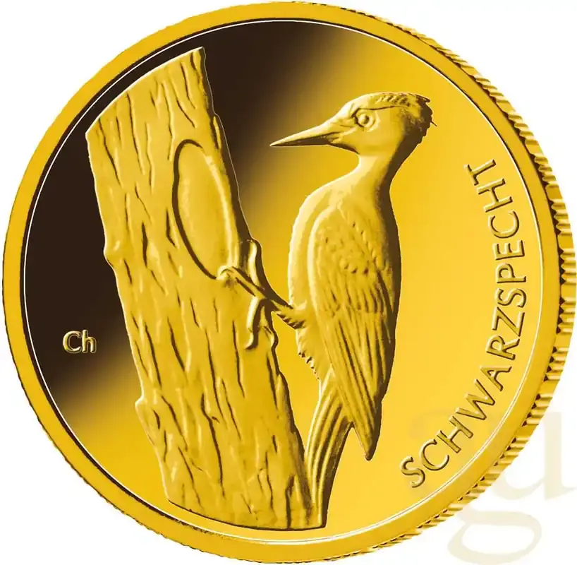 Top-Preis - 20 Euro Goldmünze Heimische Vögel – Schwarzspecht 2021 (J)