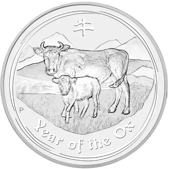 Neu im Sortiment | 2 Unzen Silbermünze Australien Lunar II Ochse 2009