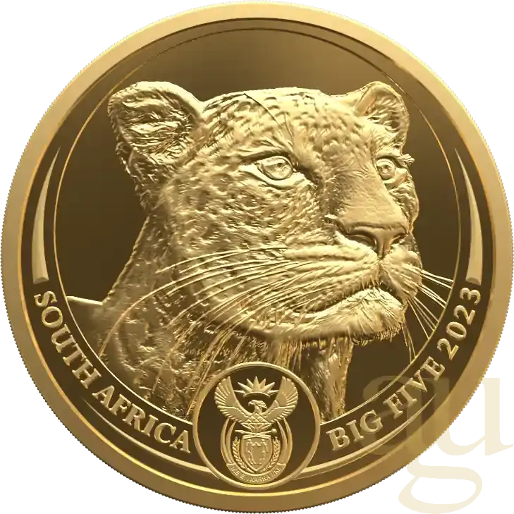 1 Unze Goldmünze Südafrika Big Five Leopard 2023 proof - Herstellerpreis