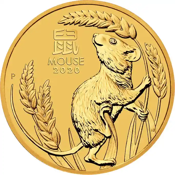 Super-Preis - 1 Unze Goldmünze Australien Lunar III Maus 2020