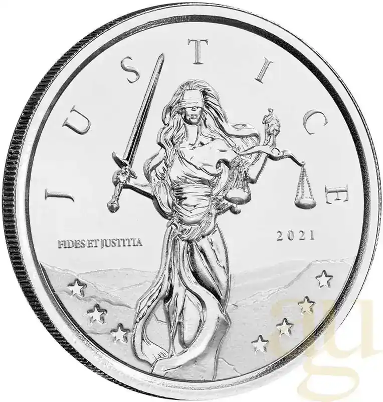 Nur noch heute | 1 Unze Silbermünze Gibraltar Lady Justice 2021