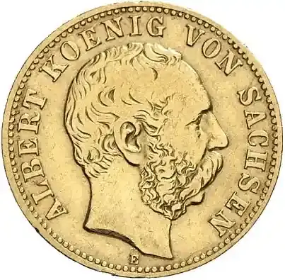 10 Mark Goldmünze Albert König von Sachsen - Preisvorteil