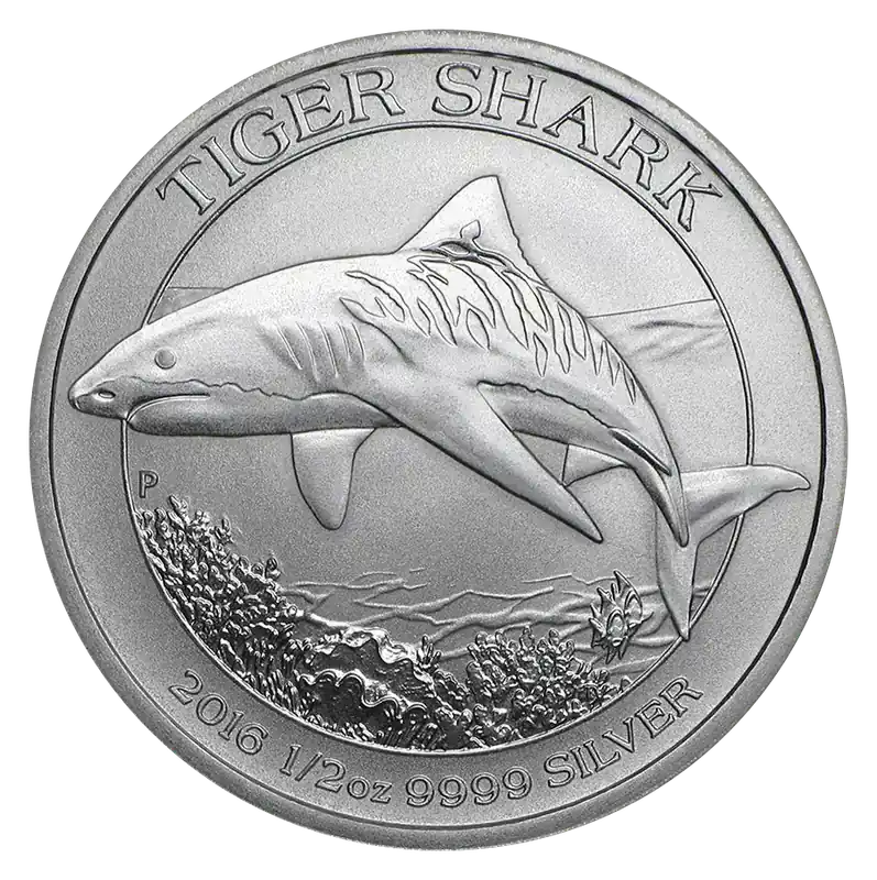 1/2 Unze Silbermünze Australien Tiger Shark – Tigerhai – 2016 - Verfügbar