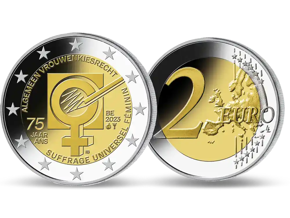 Belgien 2023 2 Euro Gedenkmünze „75 Jahre Frauenwahlrecht“ - Jetzt erhältlich