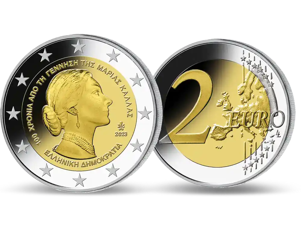 Rabatt | Griechenland 2023 2 Euro Gedenkmünze „Maria Callas“