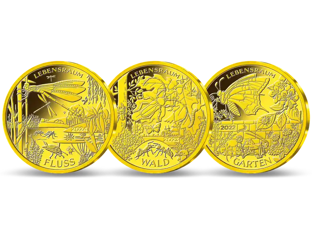 Top-Angebot | Die Gold-Ergänzungsprägungen zur 5-Euro-Münzenserie „Wunderwelt Insekten“