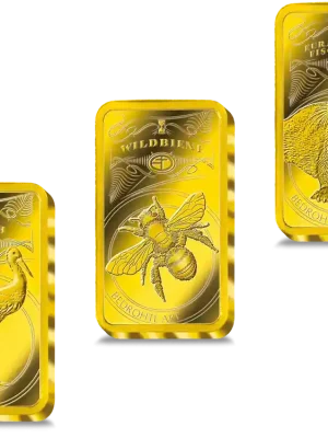 Bedrohte deutsche Tiere auf reinsten Goldbarren - Top-Angebot
