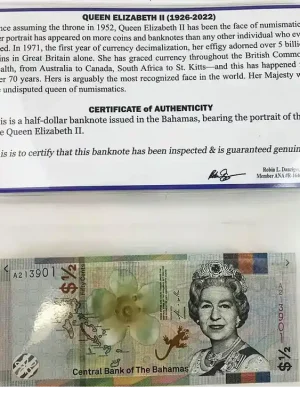 Bahamas 1/2 Dollar Königin Elizabeth II. | Hammerpreis
