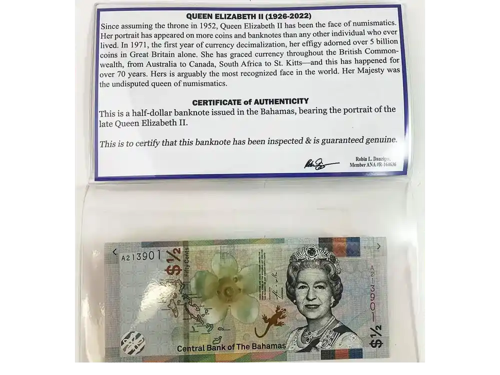 Bahamas 1/2 Dollar Königin Elizabeth II. | Hammerpreis