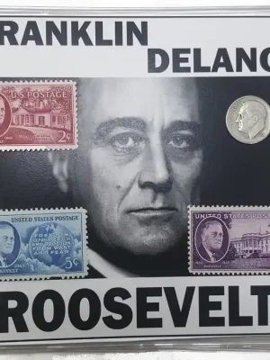 Preisknaller | 4er-Set Franklin D. Roosevelt eine Münze + drei Briefmarken