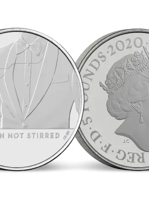 Mega-Angebot | 5-Pfund-Gedenkmünze „James Bond – Shaken Not Stirred“