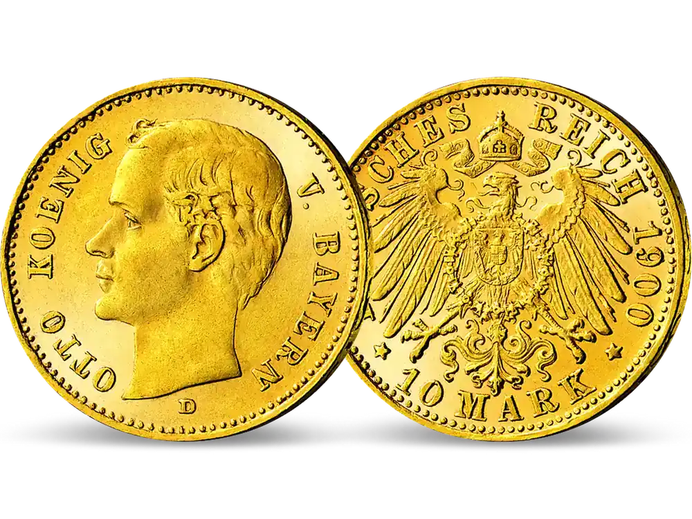 10-Mark-Goldmünze König Otto von Bayern – fast Stempelglanz - Jetzt erhältlich