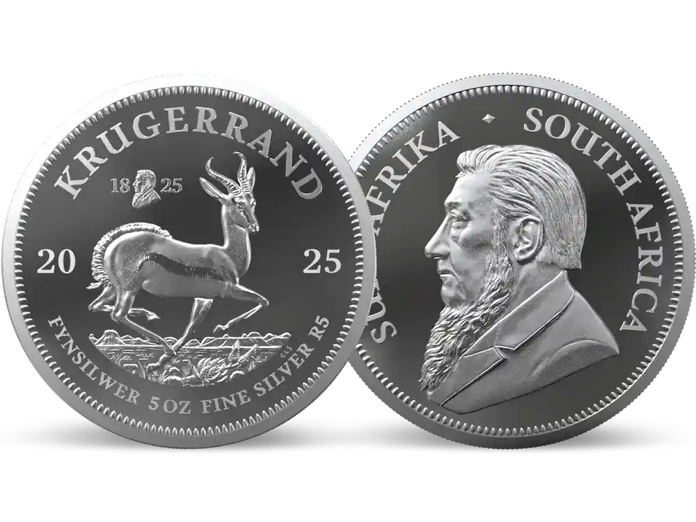 Letzte Stücke | Erster 5oz Silber-Krügerrand 2025 – mit Privy!