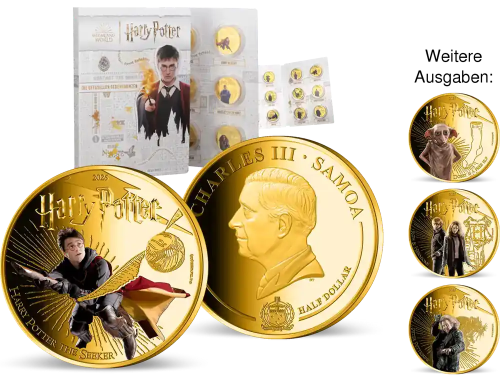Mega-Angebot - Die offizielle „Harry Potter“™ – Münzkollektion mit Goldveredelung