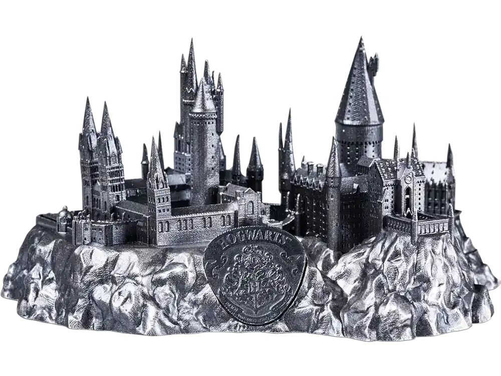 5 oz 3D-Silbermünze „Hogwarts Castle“ - Premium-Qualität