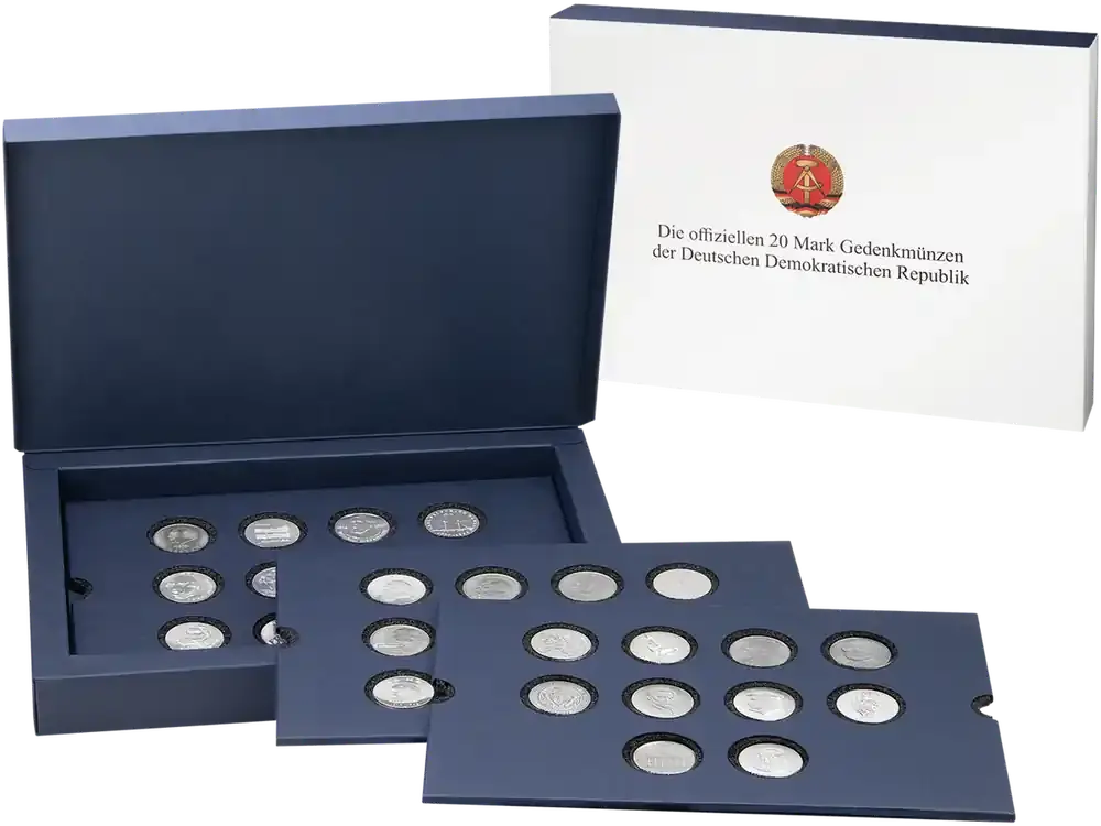 Sehr beliebt - Die komplette Sammlung der 20-Mark-Gedenkmünzen der DDR (1966-1990)